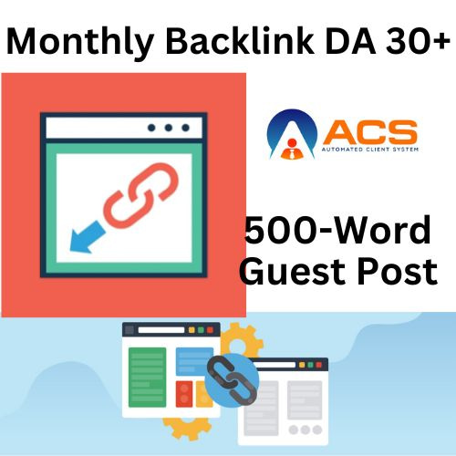 Monthly Backlink DA 30+